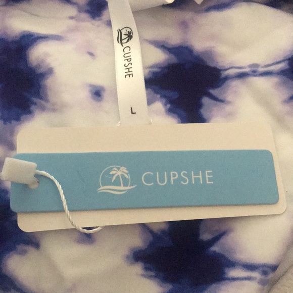 Cupshe Women's Blue Crush Tie Dye Bikini Swimsuit Set Size Large - Picture 7 of 7